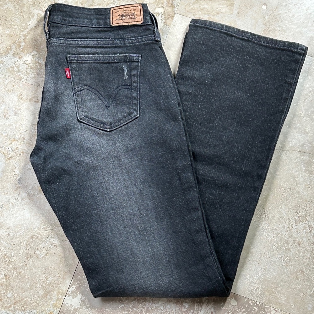 Levi’s Low Boot Cut Black Denim Jeans, Size 8